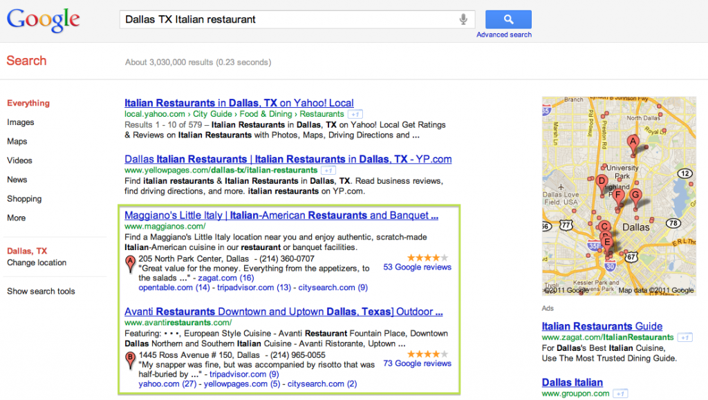 What is Google Places - Google Example - Blended Results What is Google Places - Google Example - Blended Results