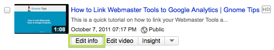 Edit YouTube Video Info - Metadata Optimization Edit YouTube Video Info - Metadata Optimization