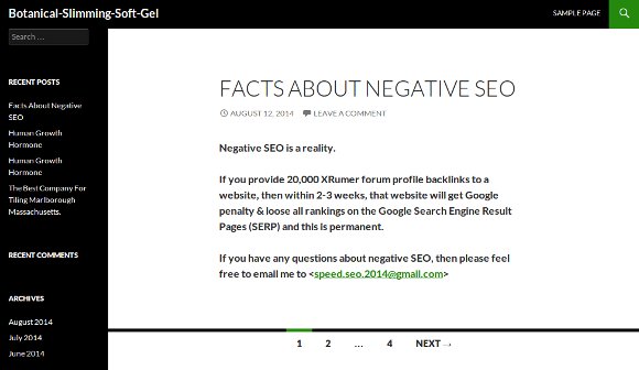 negative SEO site
